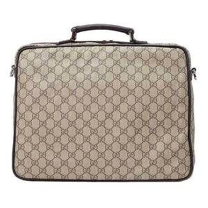 Gucci 668 Beige Brown Plus Tan Commuting 3 Shoulder School Bag Business Strap GG